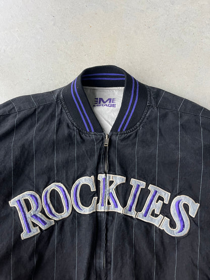 90s Colorado Rockies Mirage MLB Reversible Jacket [L]