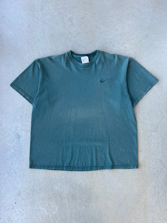 90s Green Nike Check T-Shirt [L]