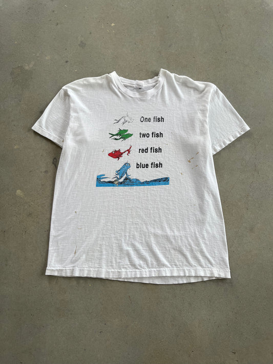 90’s Dr. Suess “ One Fish, Two Fish “ T-Shirt [XL]