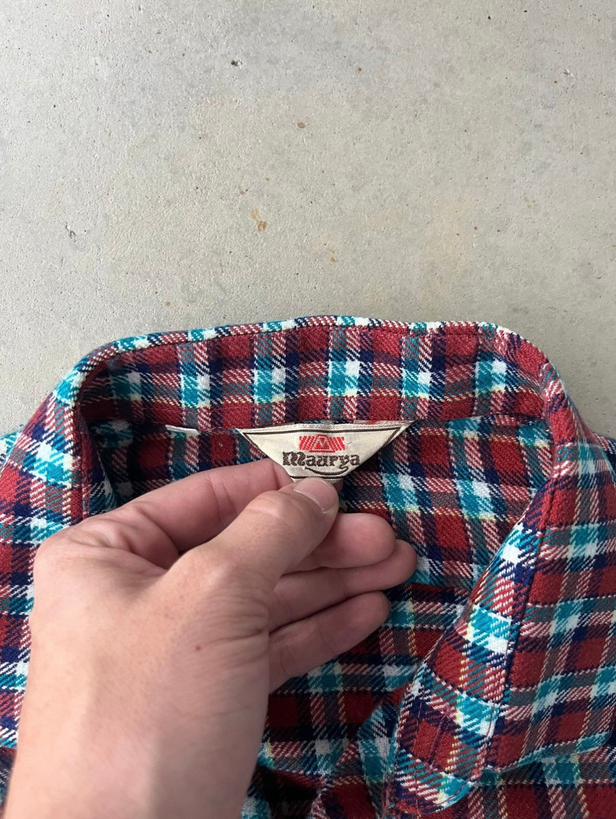 80s Plaid Long Sleeve Flannel [M]