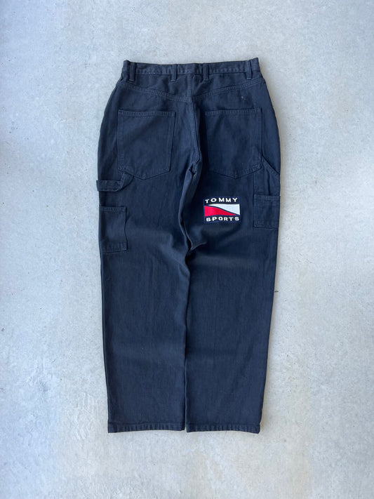 Y2K Black Tommy Sports Pants [32x32]