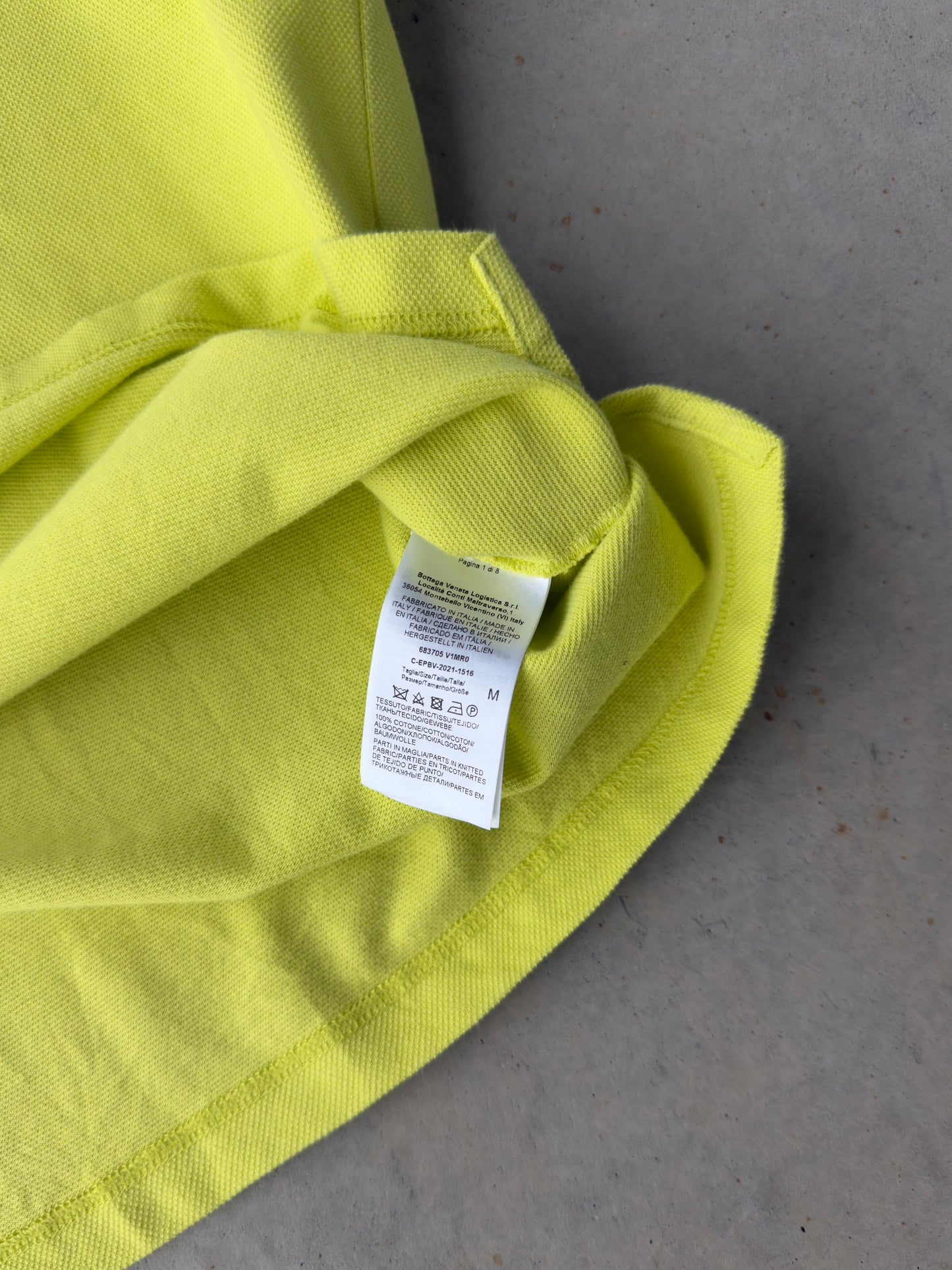 Bottega Vineta Green Knit Collar Polo Shirt [M]