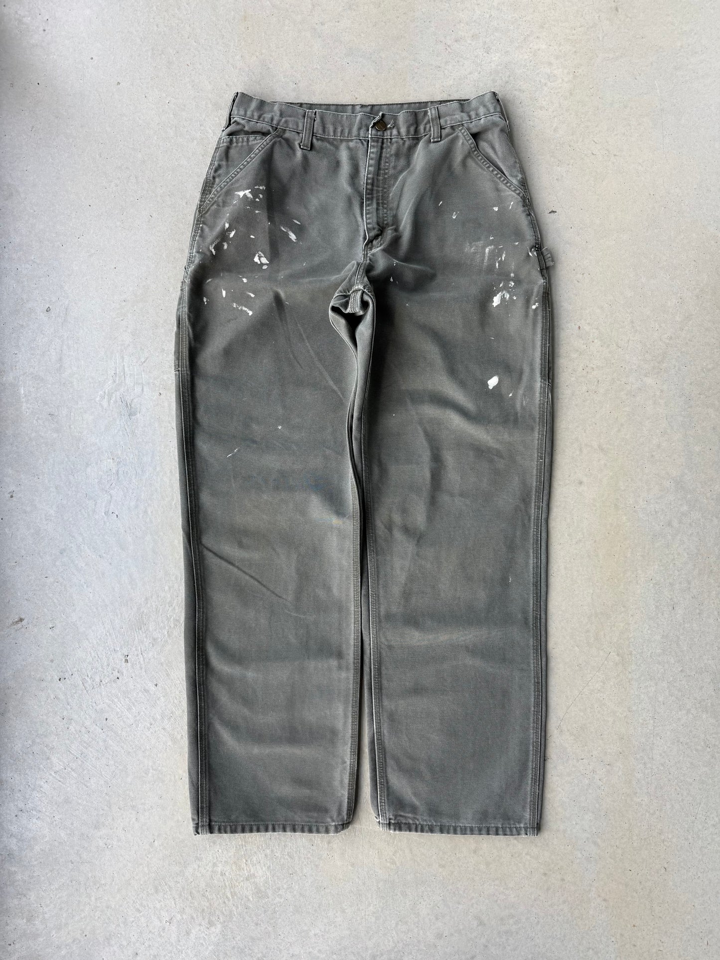 00’s Carhartt Olive Green Work Pants [34x32]