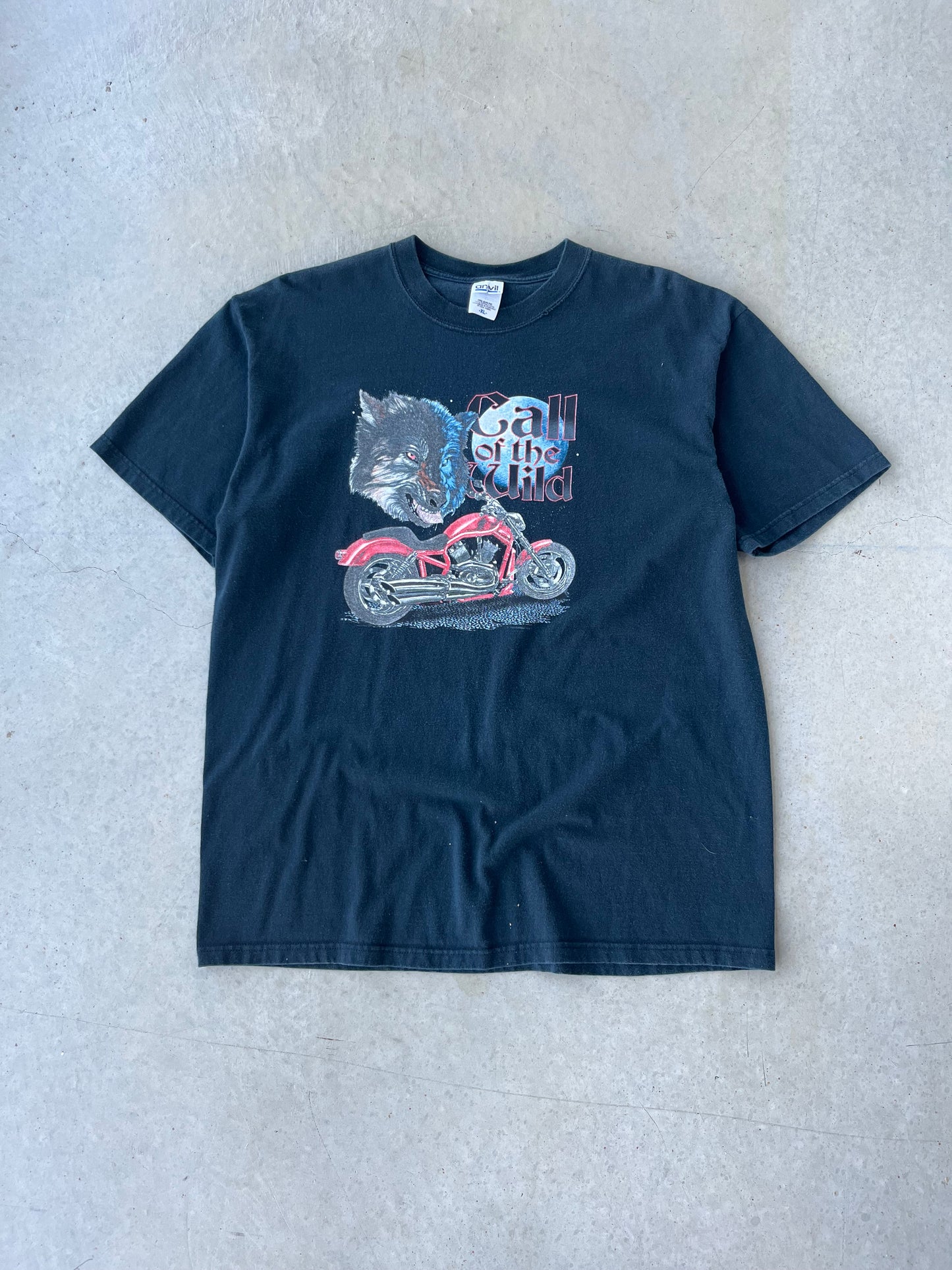 00's Call to the Wind Biker T Shirt [L]