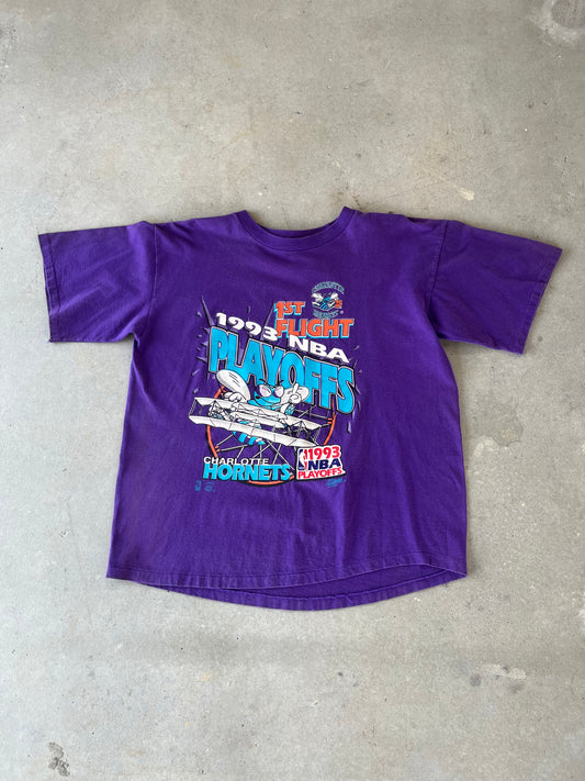 1993 Charlotte Hornets NBA Playoffs T-Shirt [M/L]