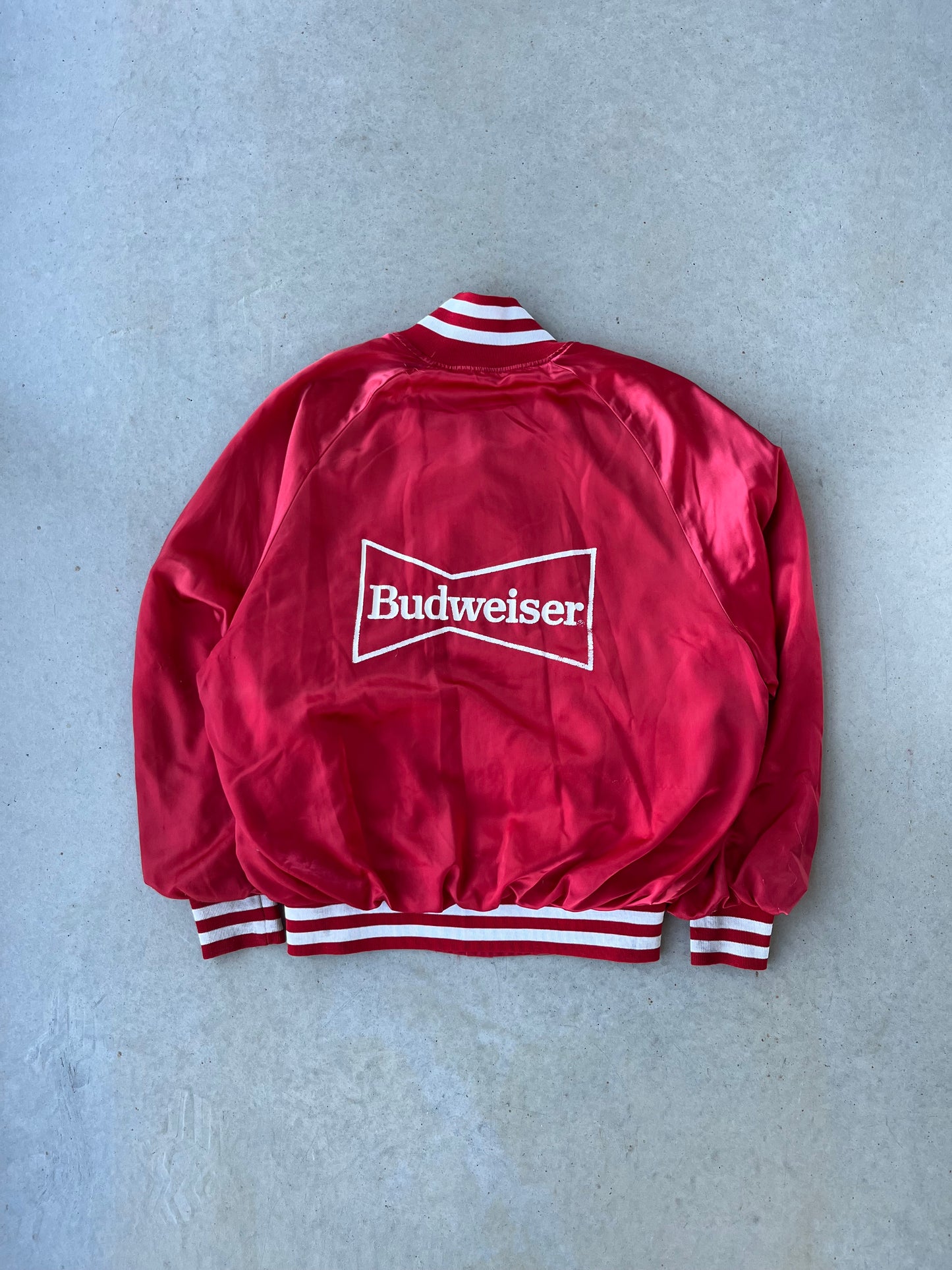 90s Budweiser Red Satin Jacket [M]