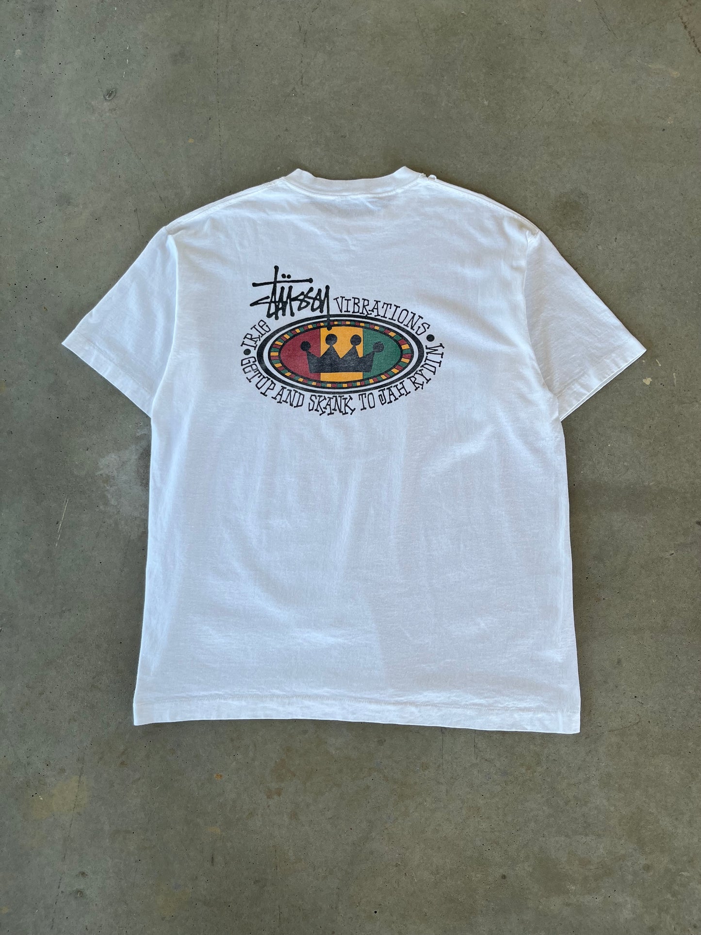 90’s Stussy Vibrations T-Shirt [XL]