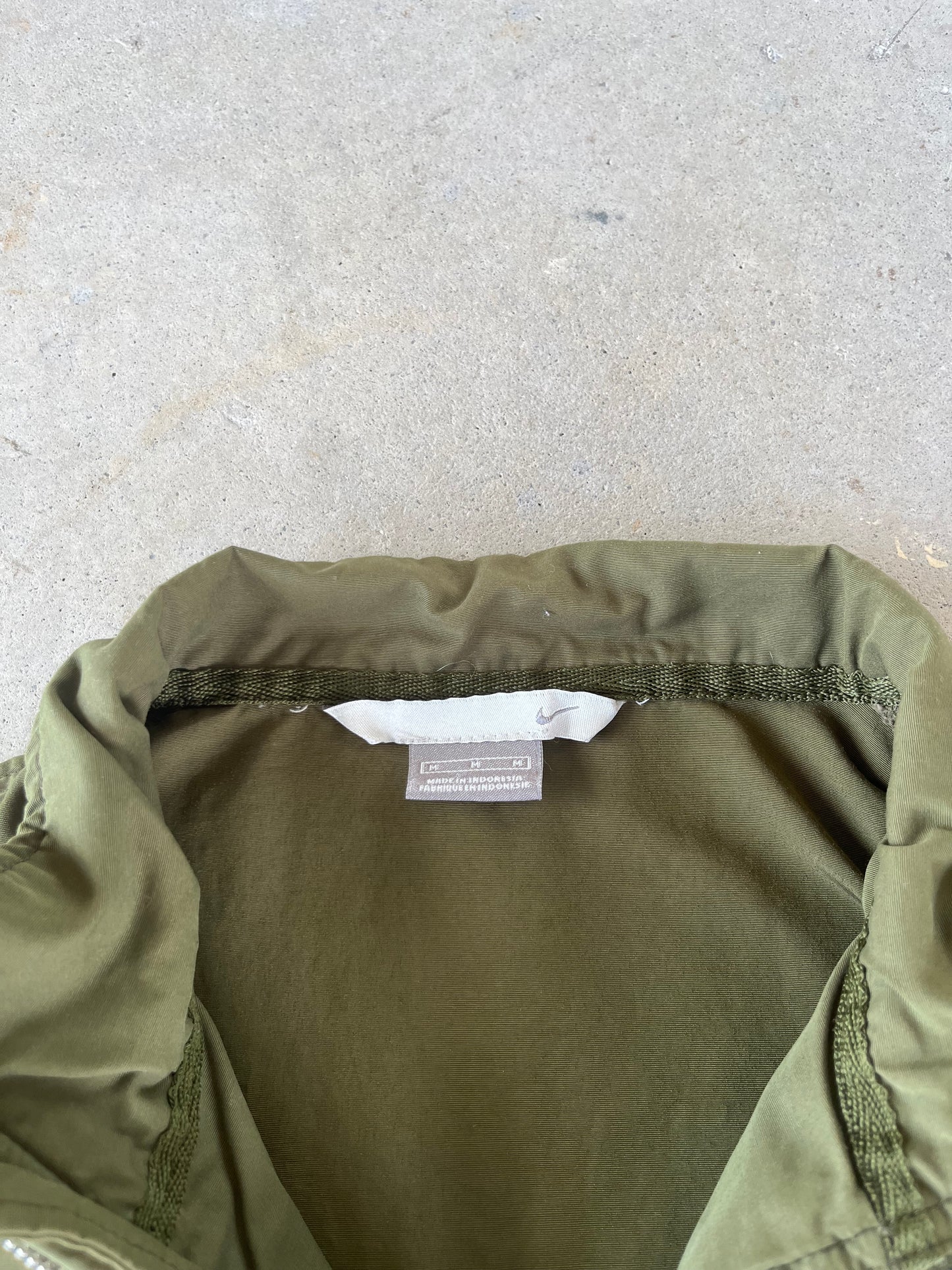 Y2K Nike Green Windbreaker Zip-Up Jacket [M]