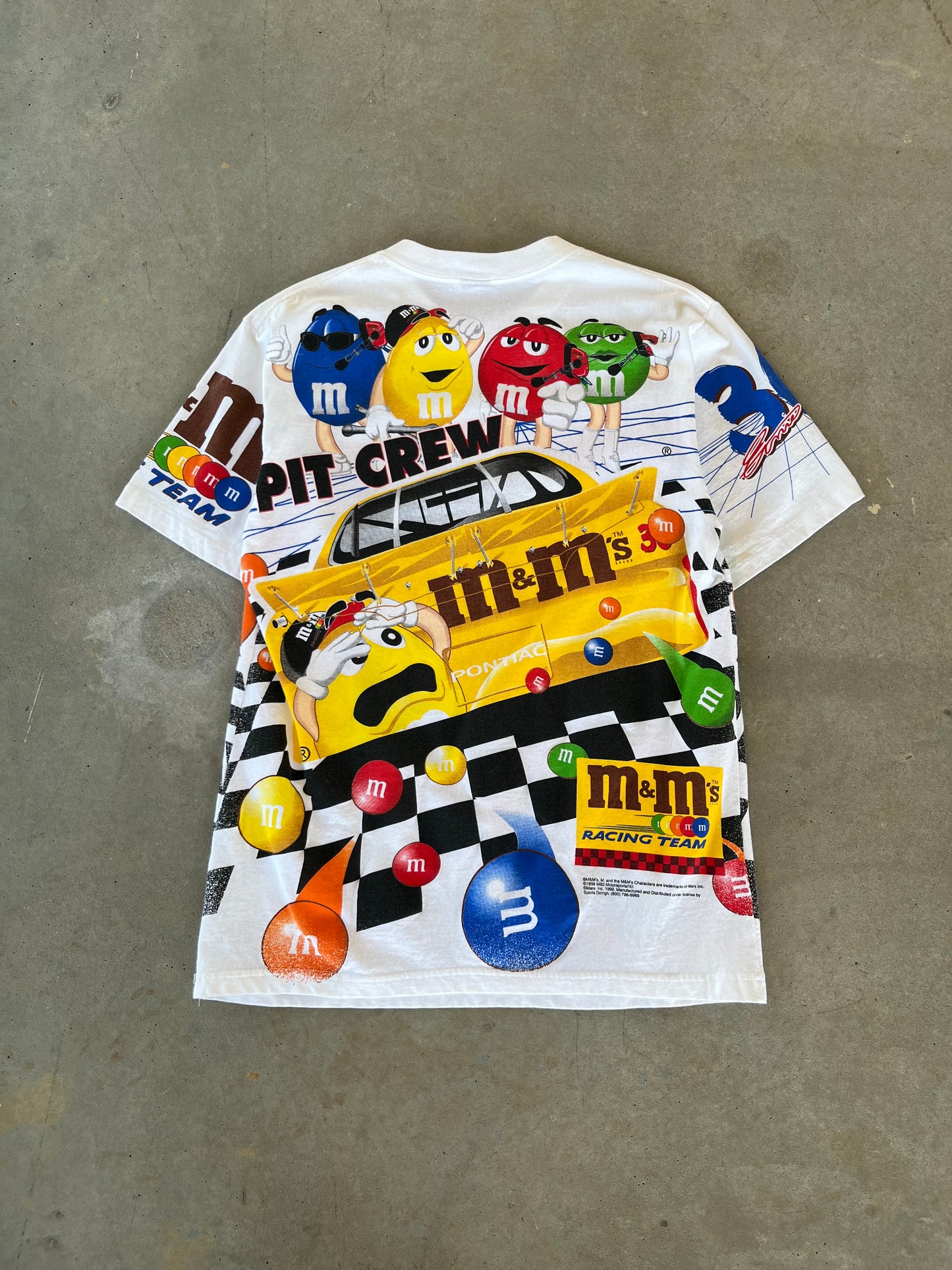 90’s Ernie Irvan M&M Nascar AOP T-Shirt [L]