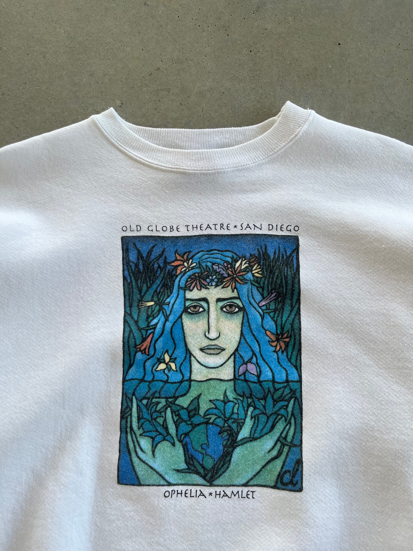 90’s Ophelia Hamlet Old Globe Theatre Art Crewneck [XL]