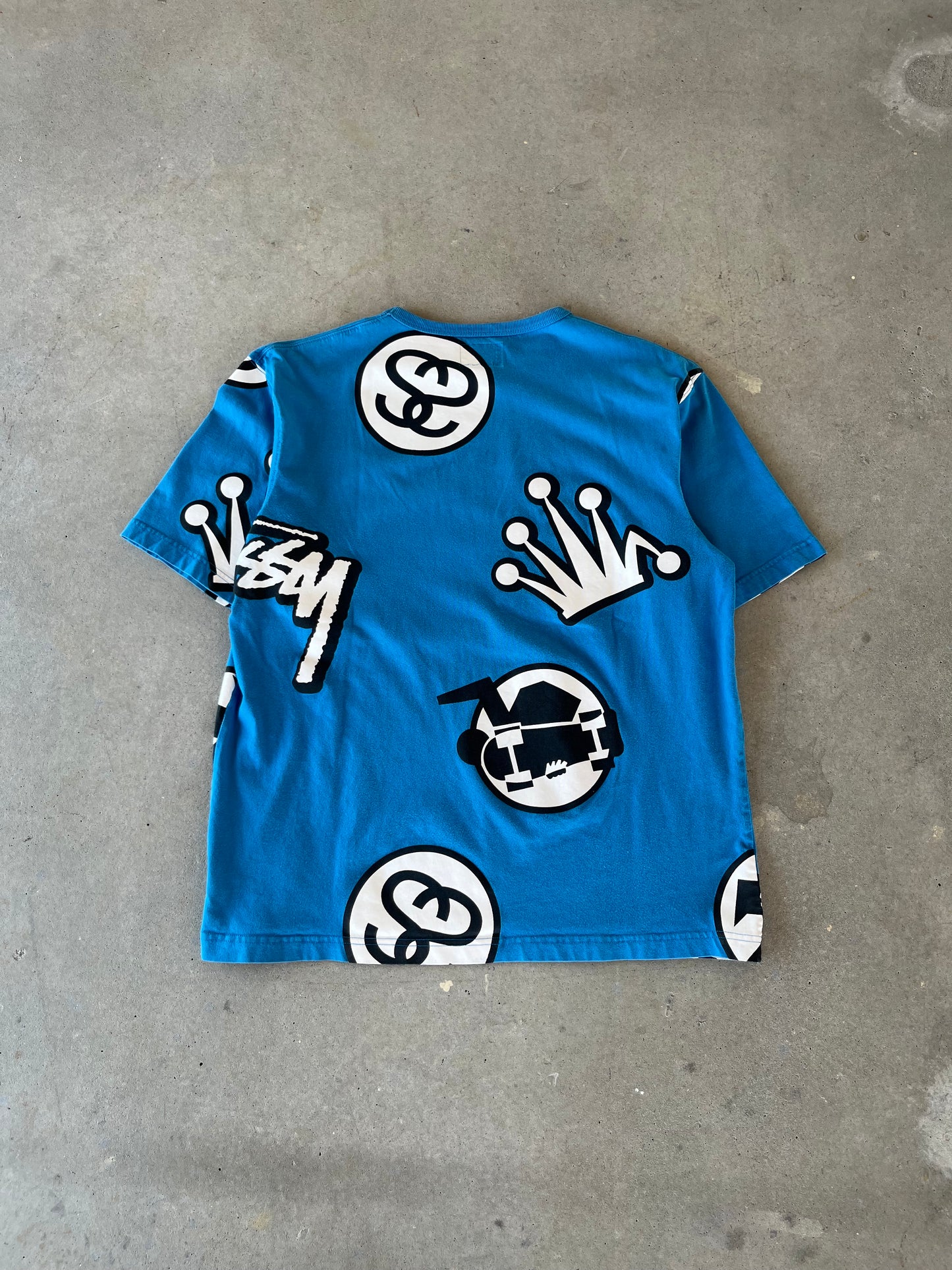 00’s Stussy Aop Logo T-Shirt [L]