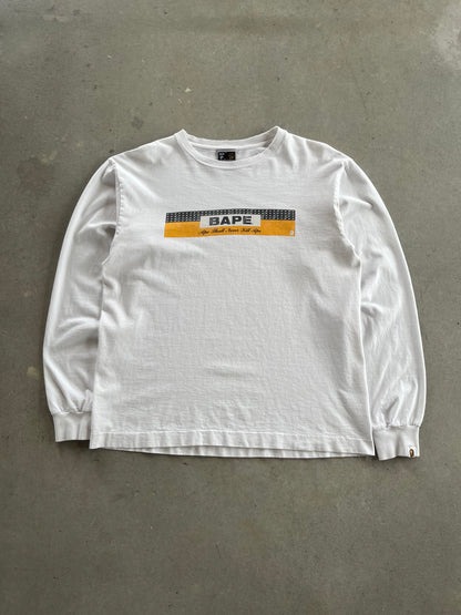 Early 00’s A Bathing Ape “ Ape Shall Never Kill Ape “ Bape Box Logo Long Sleeve [L]