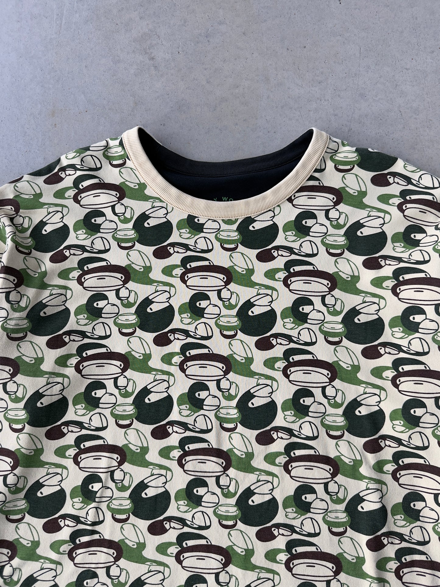 2000’s A Bathing Ape Baby Milo Camo Reversible Long Sleeve [XL]