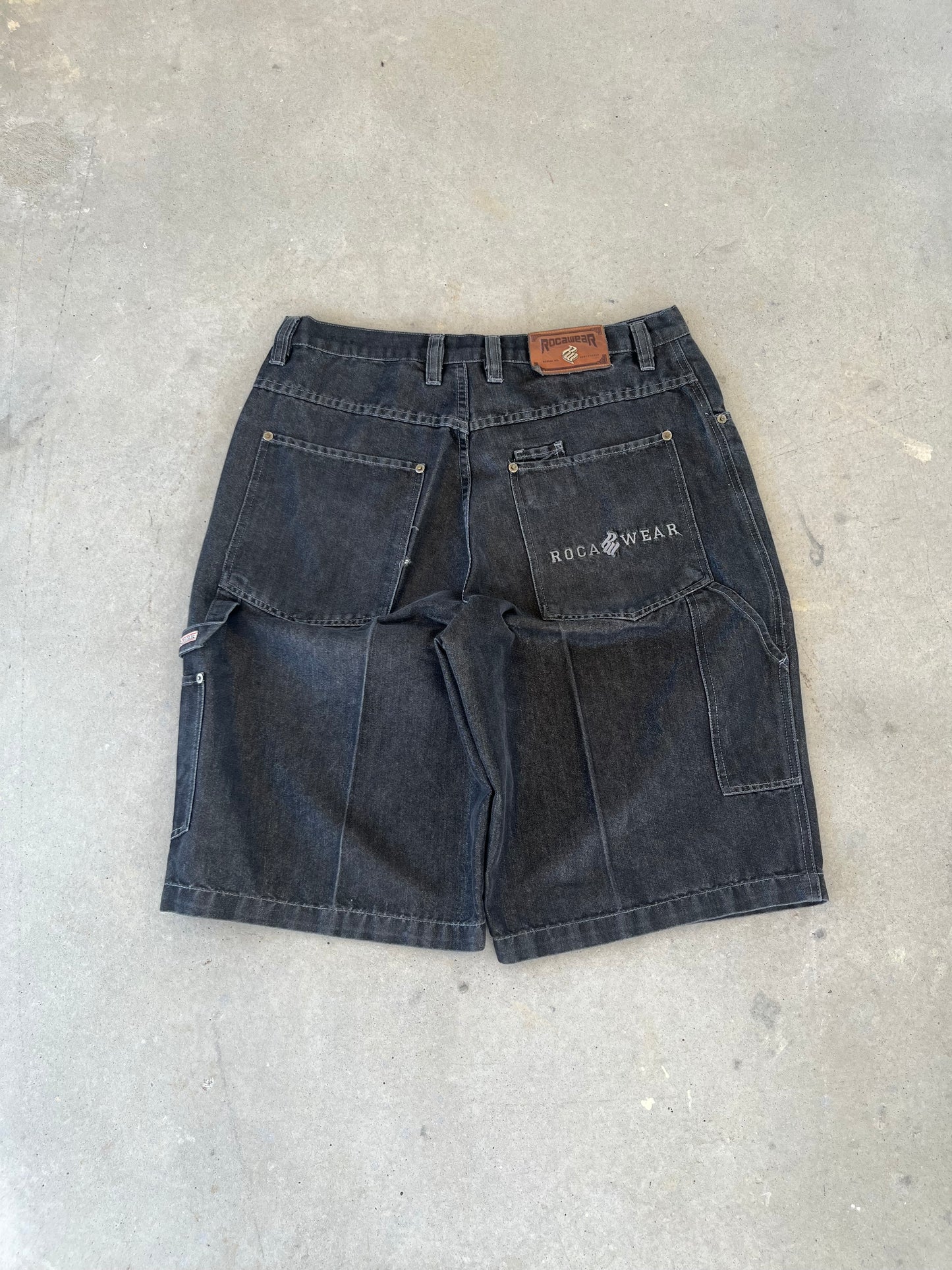 Y2K Black Rocawear Embroidered Baggy Shorts [35]