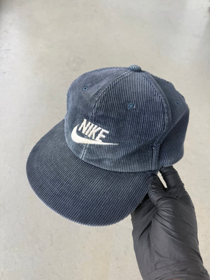 90’s Nike Navy Corduroy Snapback Hat