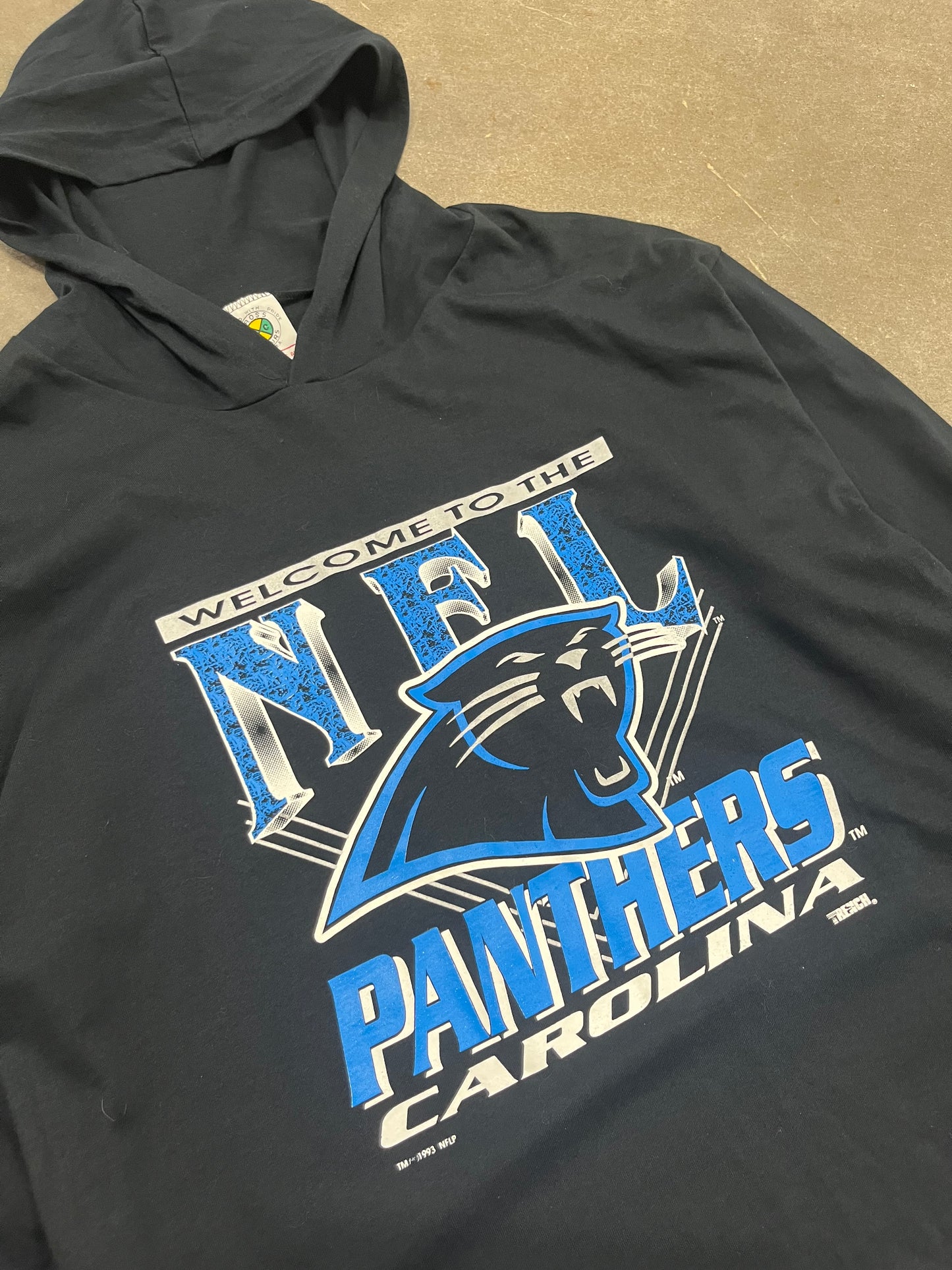 1993 Carolina Panthers Hooded Long Sleeve Shirt [XXL]