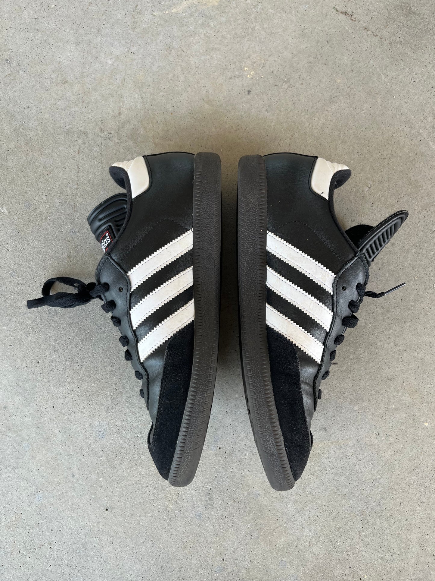 Black & White Mens Adidas Sambas Shoes [8.5]