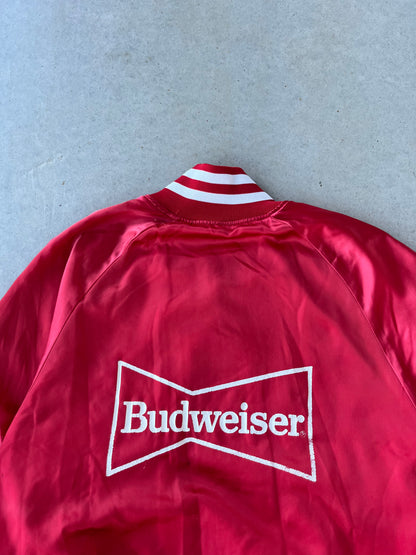 90s Budweiser Red Satin Jacket [M]