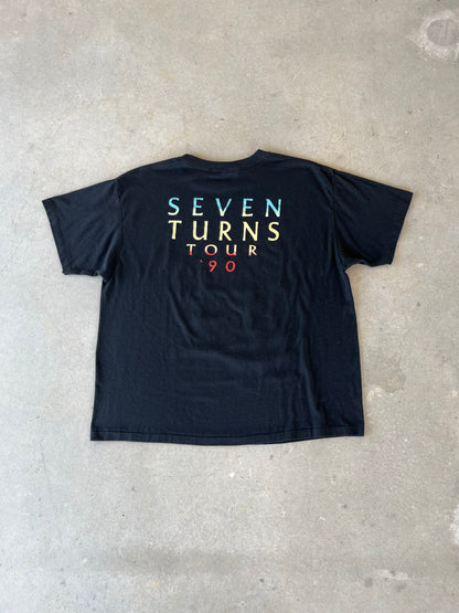 1990 The Allman Brothers Band Seven Turns Tour T-Shirt [L]