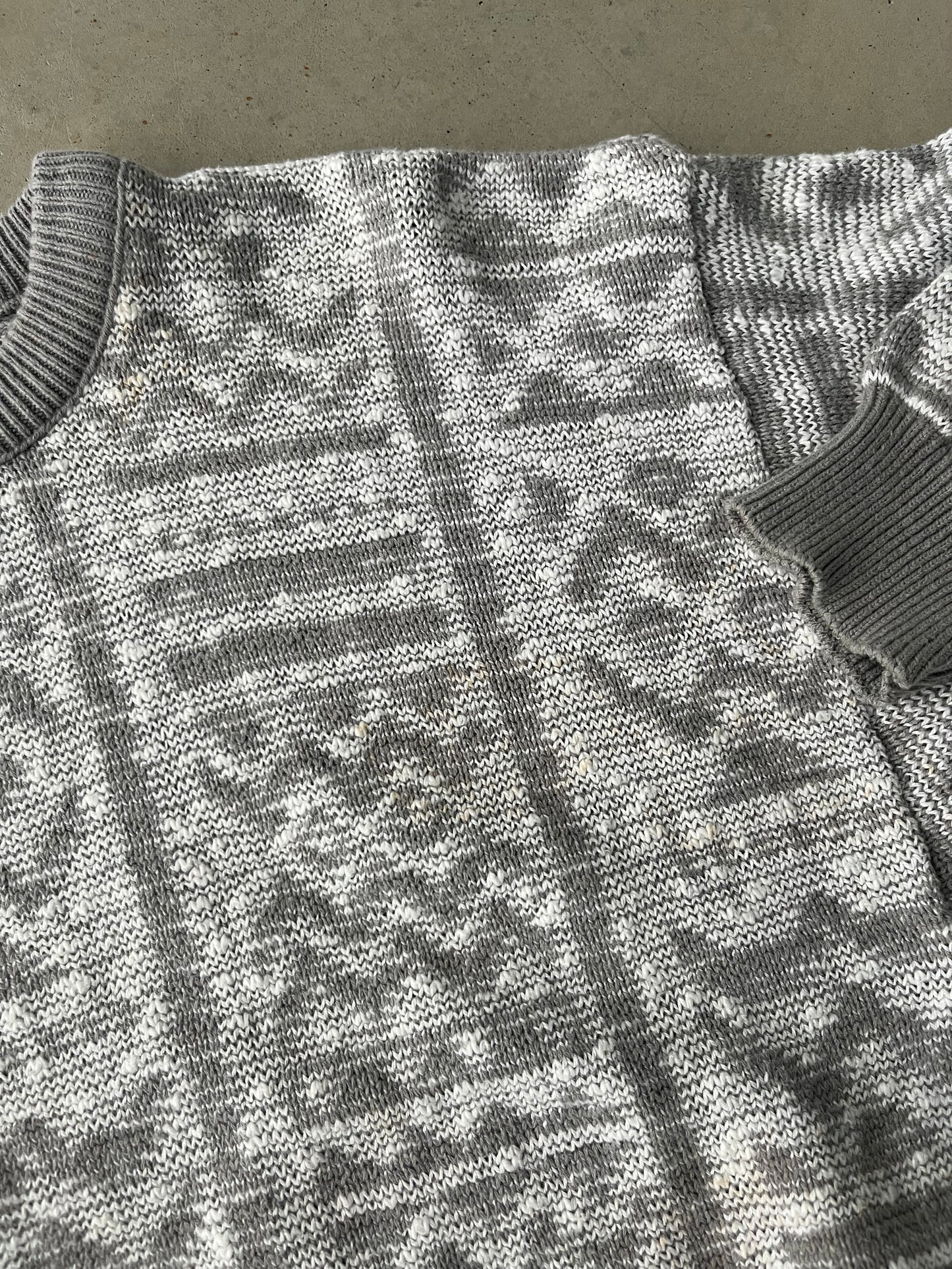 90s Jantzen Knit Grey Sweater [L]