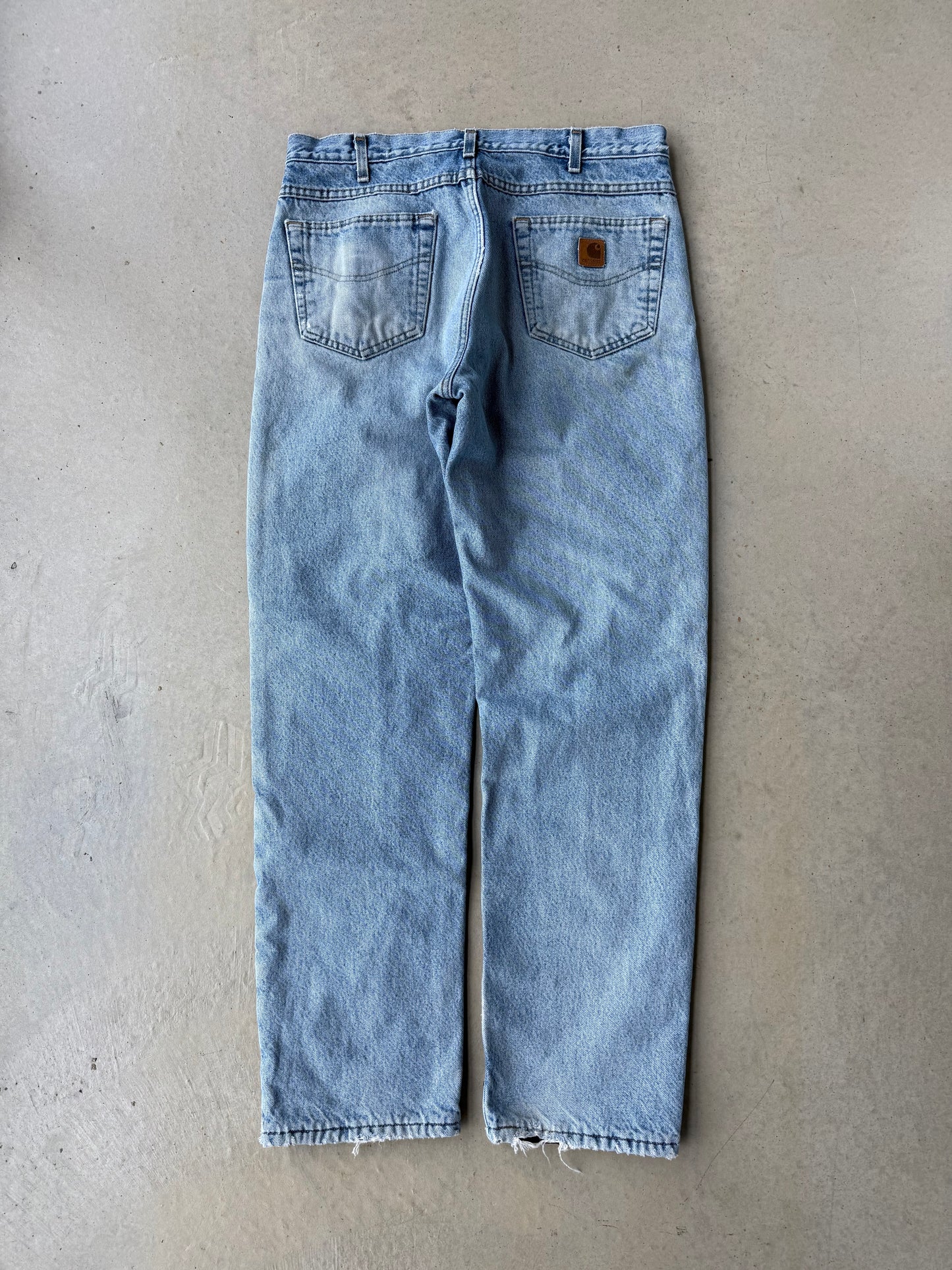 00’s Carhartt Denim Insulated Work Pants [34x32]