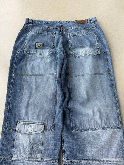 Y2K Enyce Multi Pocket Denim Baggy Pants [38x32]