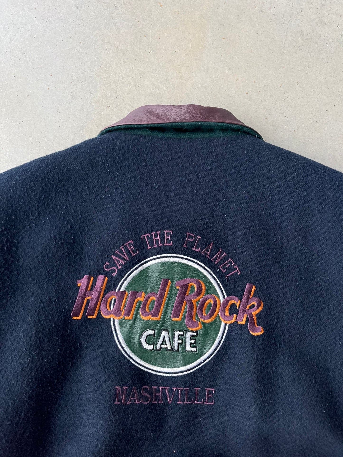 90s Hard Rock Cafe Nashville Leather Jacket [M]