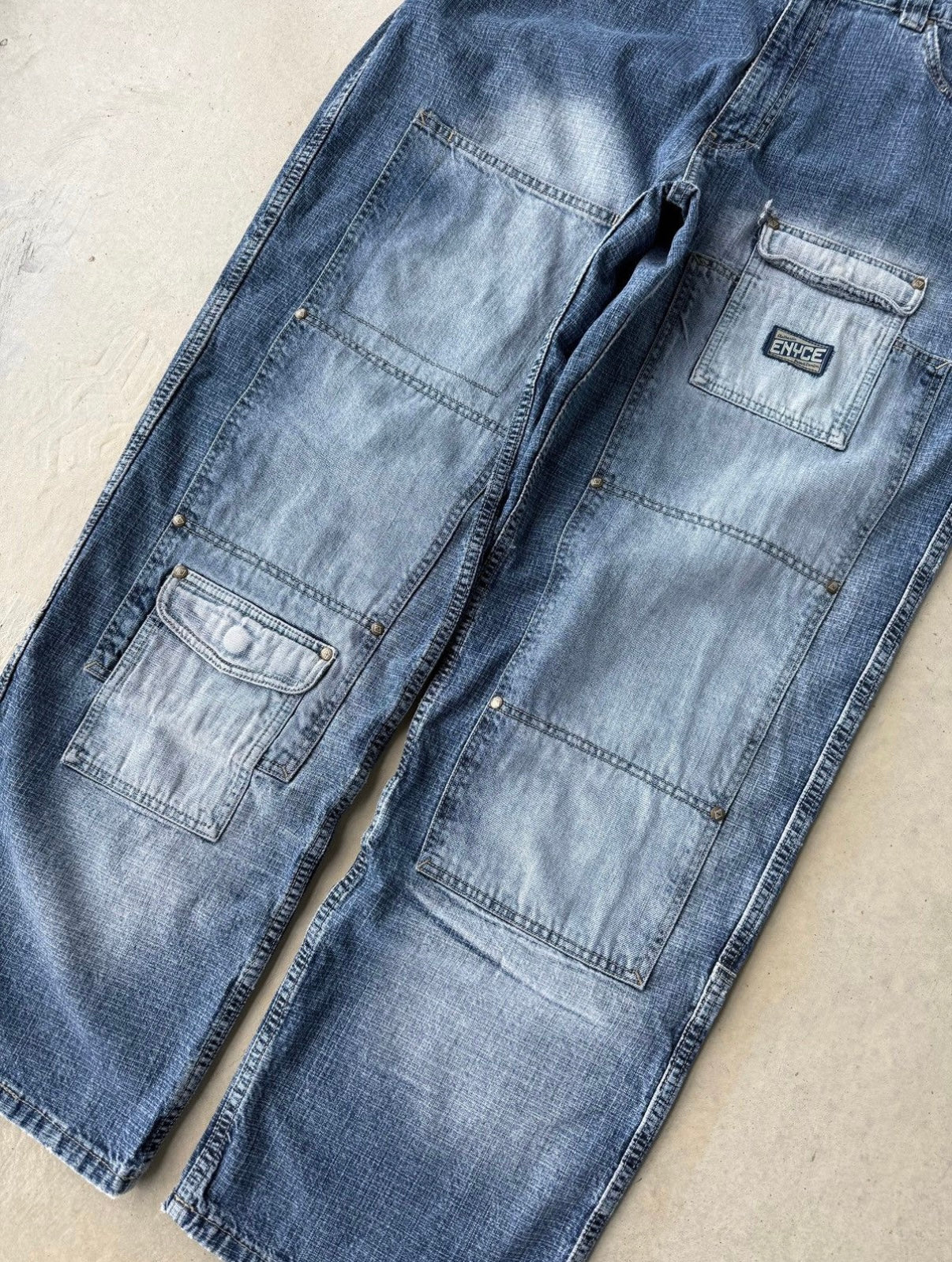 Y2K Enyce Multi Pocket Denim Baggy Pants [38x32]