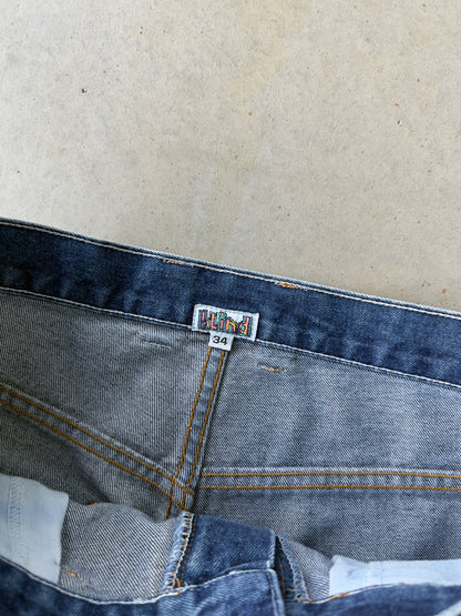 90’s Blind Skateboards Embroidered Denim Jean Shorts [34]