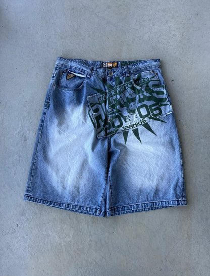 Y2K Akademiks Baggy Denim Jean Shorts [38]