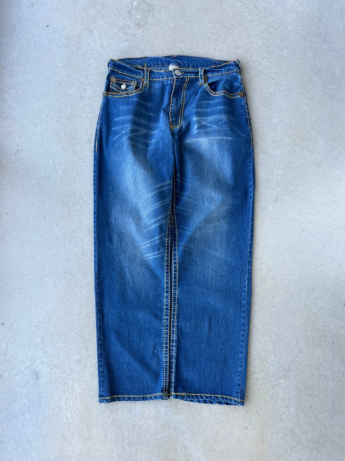 Y2K True Religion Stitched Jeans [36x34]