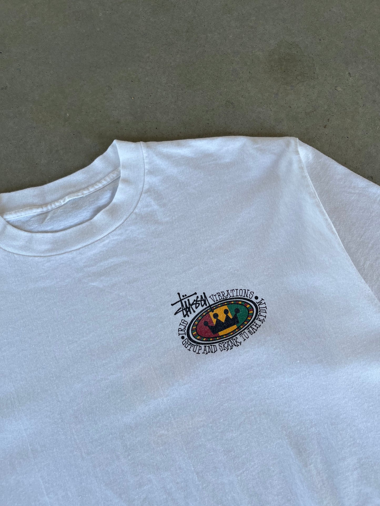 90’s Stussy Vibrations T-Shirt [XL]