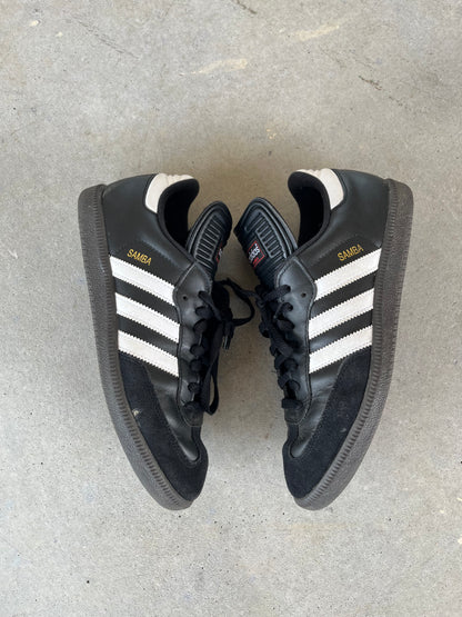 Black & White Mens Adidas Sambas Shoes [8.5]