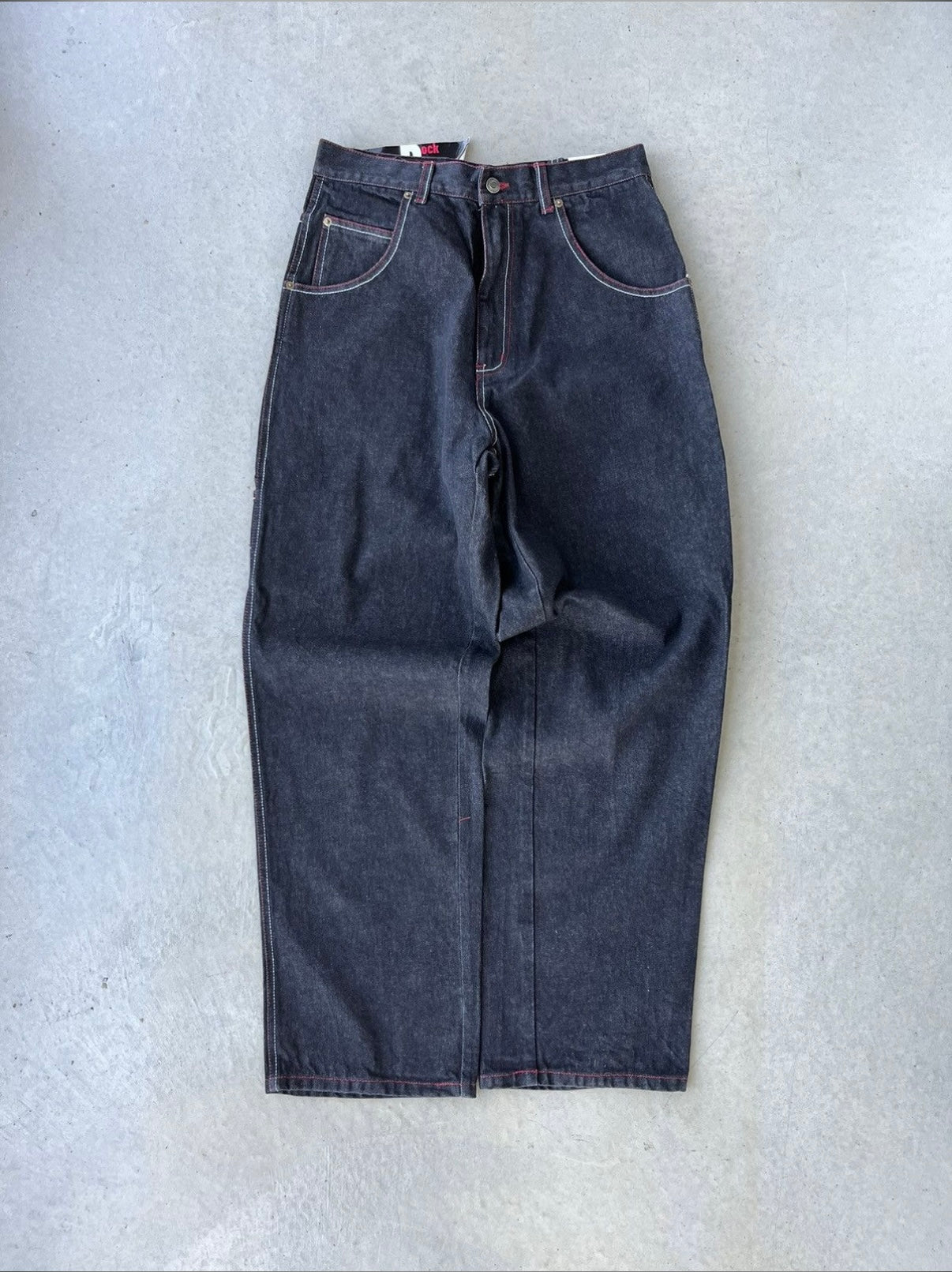 Y2K Rock Man Black Denim Baggy Jeans [32x32]