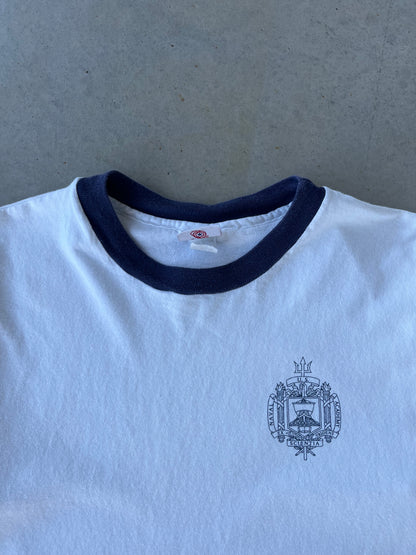 90s Naval Academy Ringer T-Shirt [M]