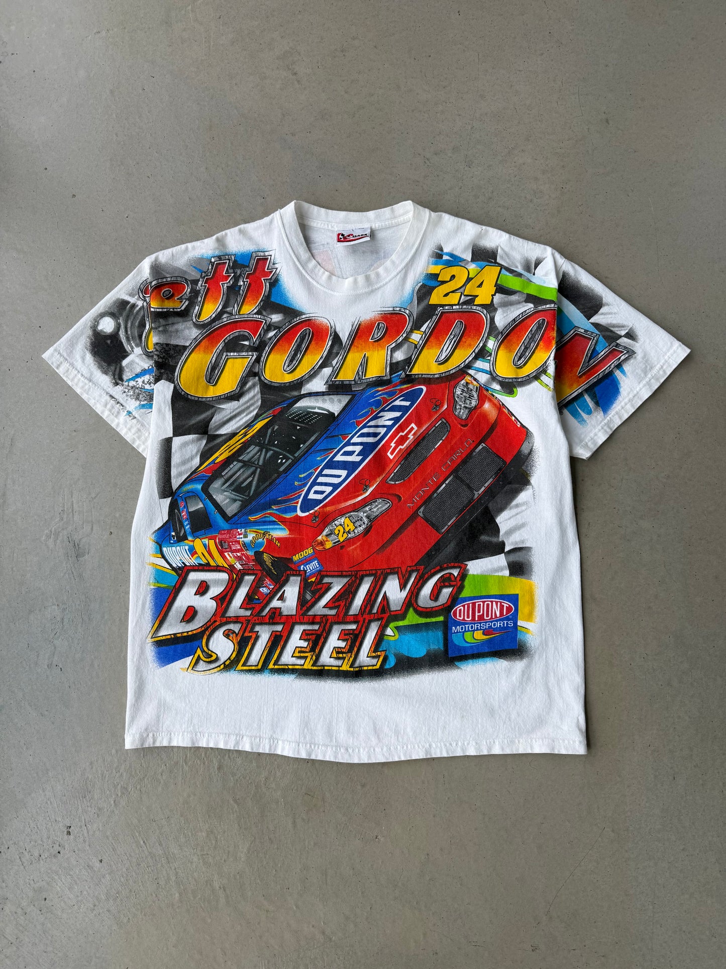 ‘01 Jeff Gordon Nascar AOP T-Shirt [L]