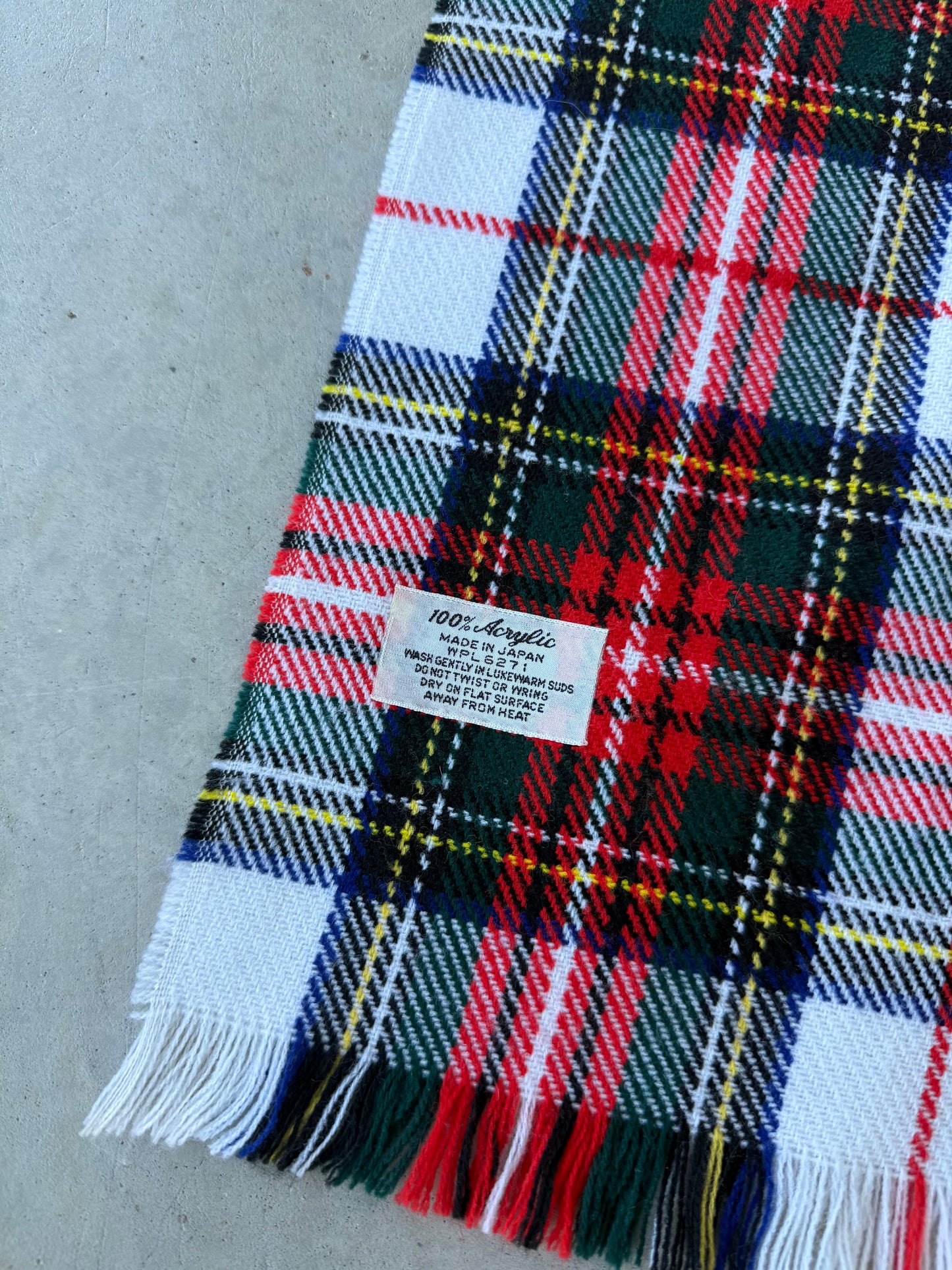 Acrylic Red Plaid Scarf