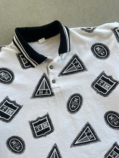 90’s Tommy Hilfiger AOP Bootleg Polo Shirt [L]