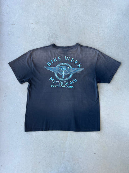 '03 Sun Faded Myrtle Beach Bike Week T-Shirt [XL]