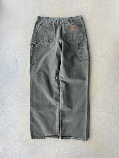 00’s Carhartt Olive Green Work Pants [34x32]