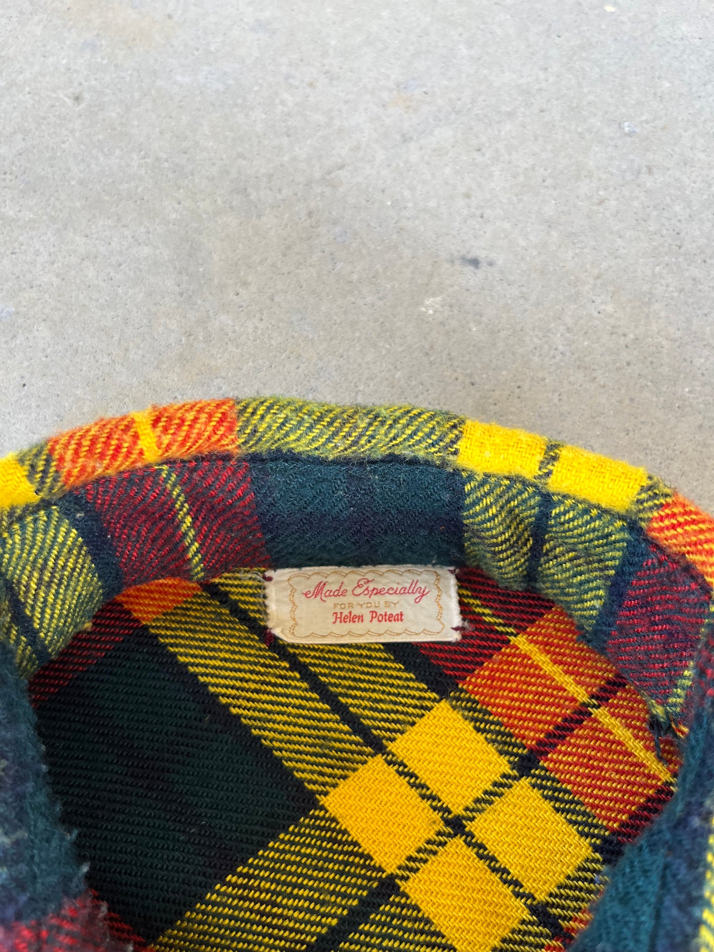 1970’s 3 Pocket Plaid Wool Flannel [XL]