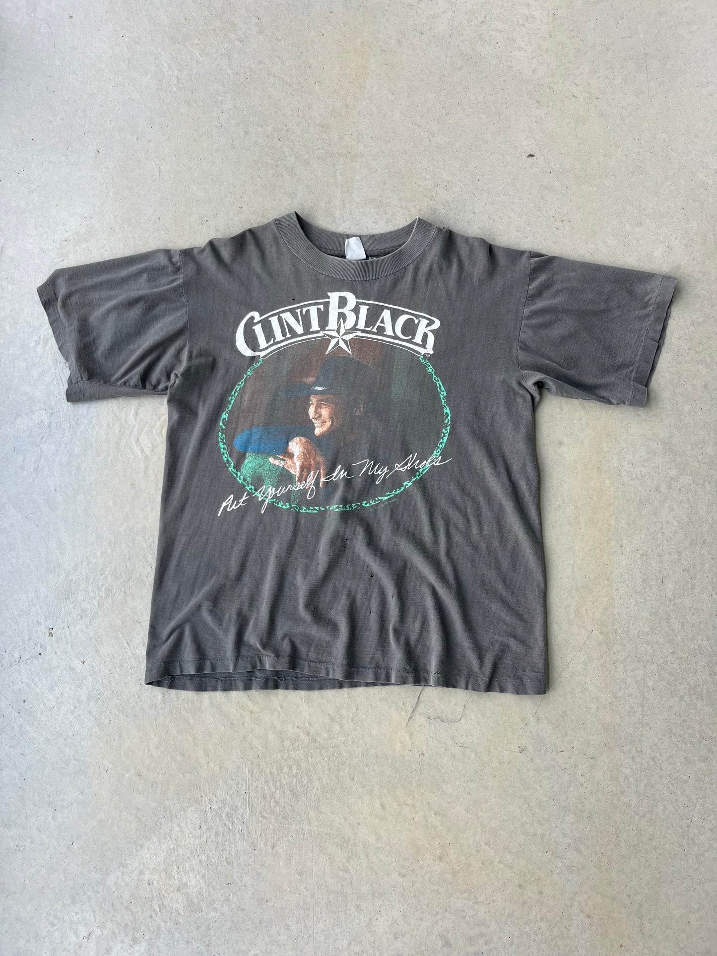 1990 Clint Black " Put Yourself In My Shoes " Band T Shirt [L]