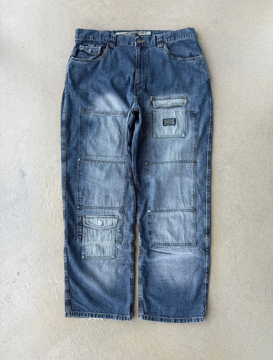 Y2K Enyce Multi Pocket Denim Baggy Pants [38x32]