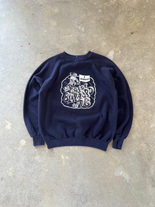 1978 “ I Survived The Great Blizzard of 78’ “ Crewneck [M]