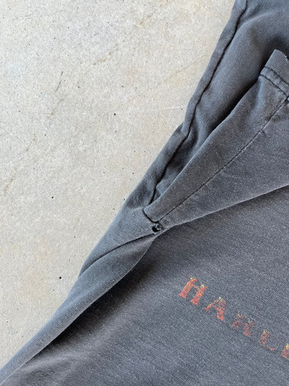 00’s Sun Faded Harley Davidson Concord, NC Flame T-Shirt [M]