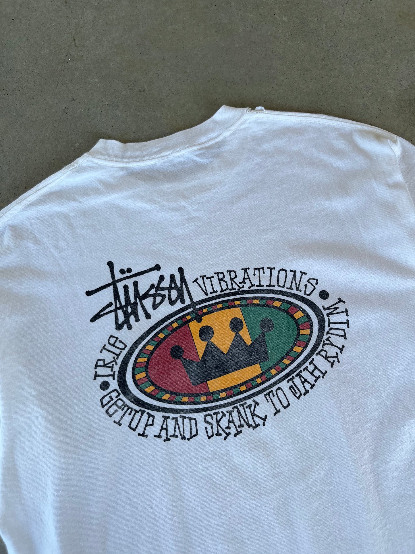 90’s Stussy Vibrations T-Shirt [XL]