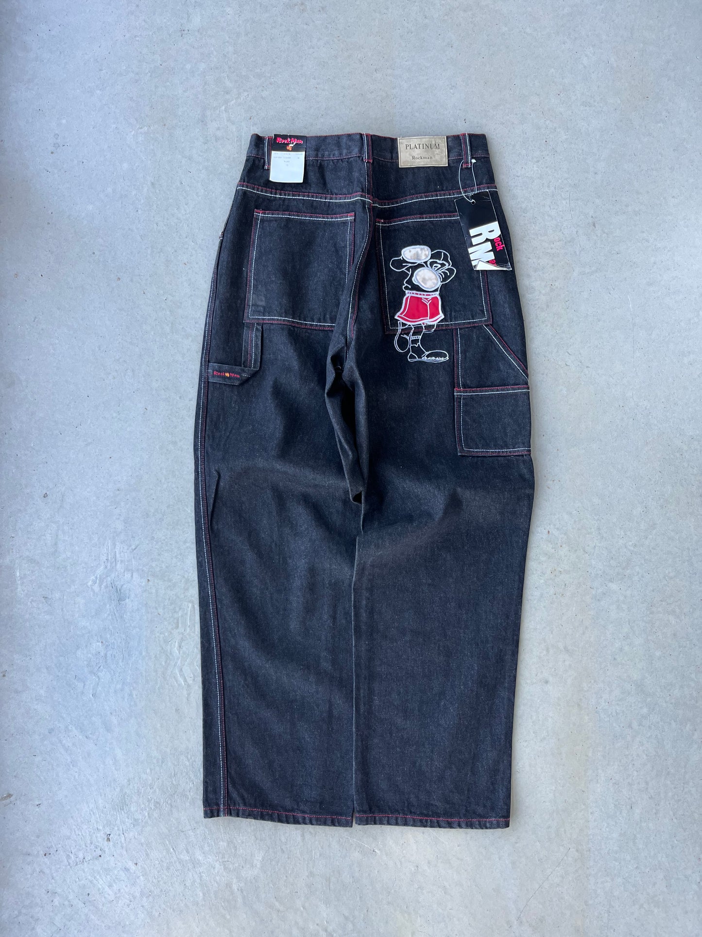 Y2K Rock Man Black Baggy Pants [32x32]