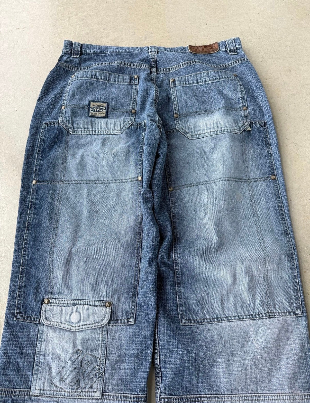 Y2K Enyce Multi Pocket Denim Baggy Pants [38x32]