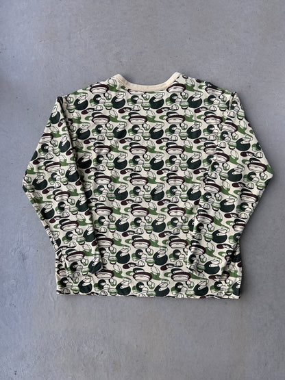 2000’s A Bathing Ape Baby Milo Camo Reversible Long Sleeve [XL]