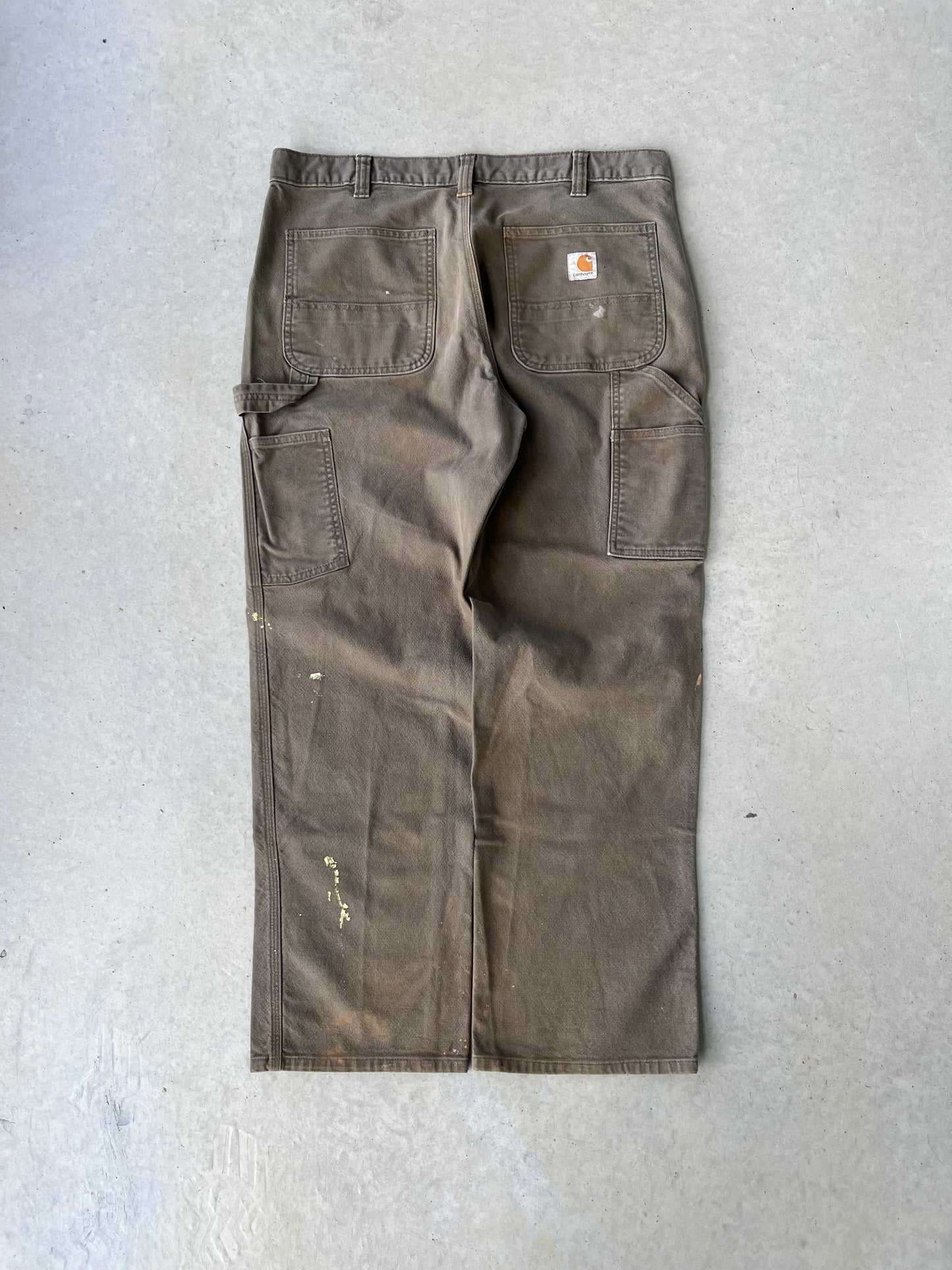 00’s Carhartt Brown Paint Splattered Work Pants [36x30]